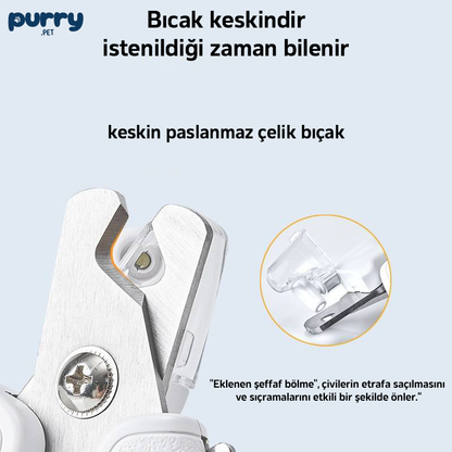 Wiederaufladbare LED-Krallenschere (für Katzen und Hunde)